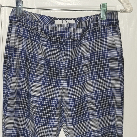 Reiss Josie taylored Trousers, Blue Plaid, Size 2 - Picture 9 of 13